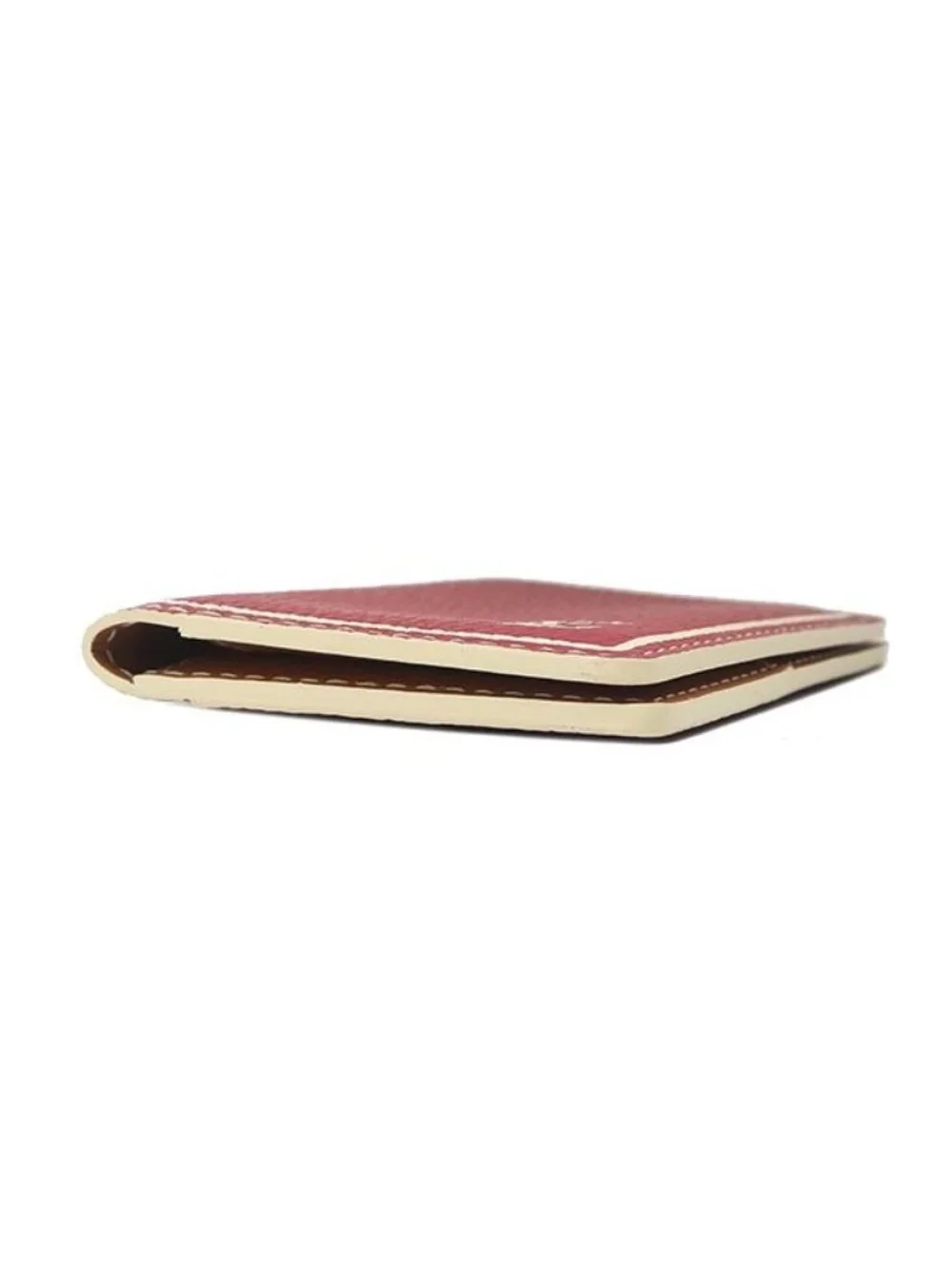 Louis Vuitton Card Case Pocket Organizer Leather Red Brown Business